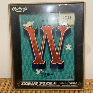 Ridleys Alphabet Jigsaw Puzzle with Frame Letter W 150 Pieces Gift Family Logo